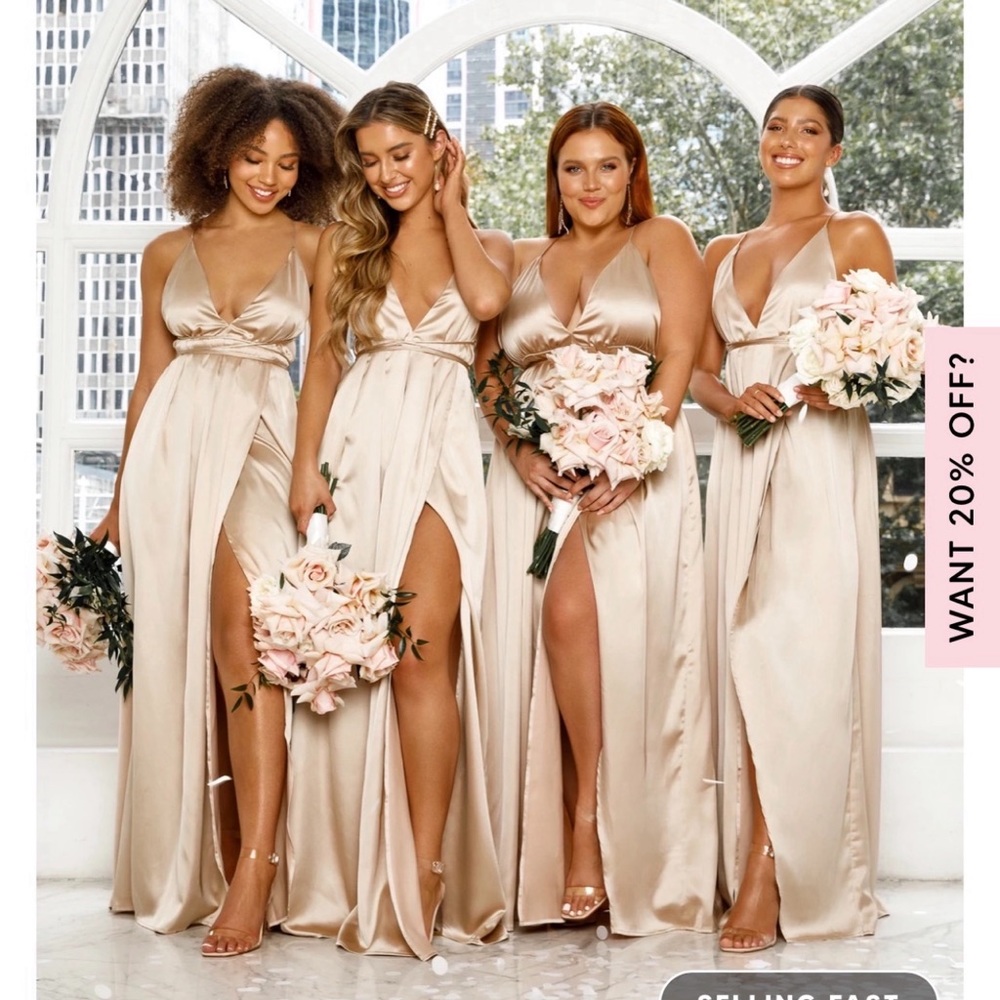 White Fox Endless Love Maxi Dress (Champagne)